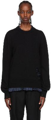Maison Margiela Black Distressed Sweater