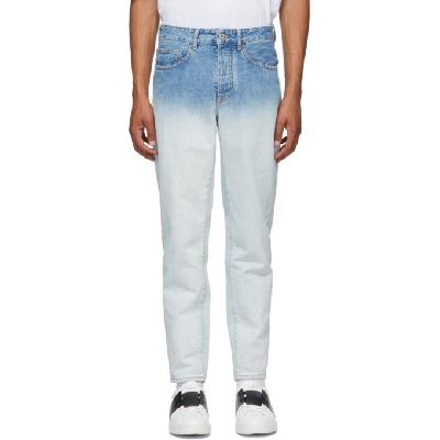 Marcelo Burlon County of Milan White & Blue Denim Gradient Jeans