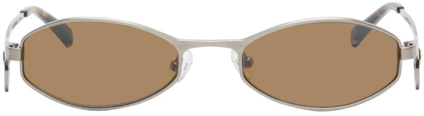 Marine Serre Gunmetal Vuarnet Edition Swirl Frame Visionizer Sunglasses