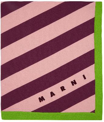 Marni Purple & Green Crêpe Striped Wrap