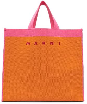 Marni Orange & Pink Large Shopping Tote