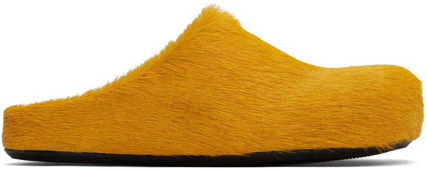 Marni Yellow Fussbett Sabot Loafers