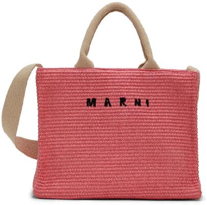 Marni Pink East West Shopping Tote