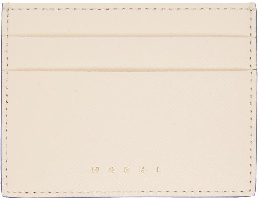 Marni Off-White Leather Card Holder