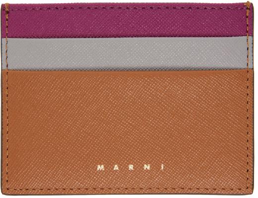 Marni Multicolor Leather Card Holder