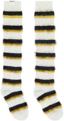 Marni Off-White Stripe Socks