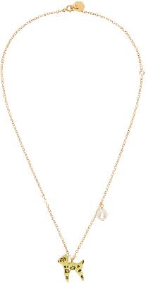 Marni Gold Cat Charm Necklace