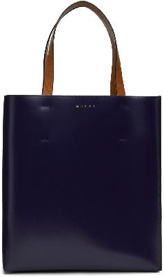 Marni Navy & Off-White Large Museo Tote