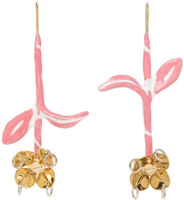 Marni Pink Flower Drop Earrings