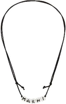 Marni Black Logo Necklace