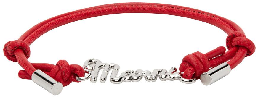 Marni Red Leather Bracelet
