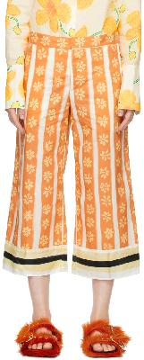Marni Orange Cotton Trousers