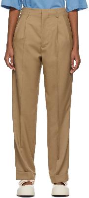 Marni Khaki Fresh Wool Trousers