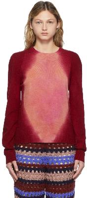 Marni Burgundy Carded Stained Wool Sweater
