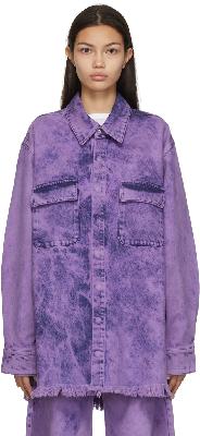 Marques Almeida Purple Overshirt Denim Jacket