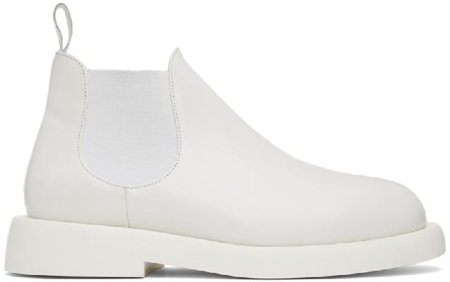 Marsèll White Gomme Beatles Chelsea Boots