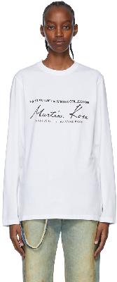 Martine Rose White Cotton Long Sleeve T-Shirt