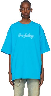 Martine Rose Blue Cotton T-Shirt