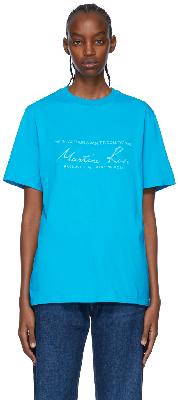 Martine Rose Blue Cotton T-Shirt