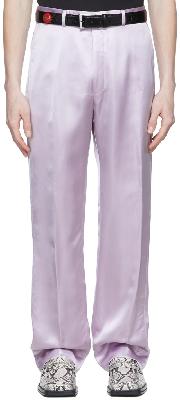 Martine Rose Purple Viscose Trousers