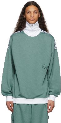 Martine Rose Green Zip Track Sweater