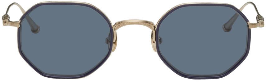Matsuda Gold & Blue M3086 Sunglasses