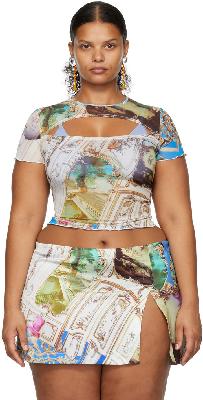 Miaou Beige Paloma Elsesser Edition Lace Back T-Shirt
