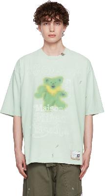 Miharayasuhiro Green Distressed T-Shirt