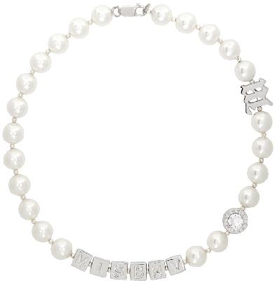 MISBHV White & Silver NY Beaded Necklace