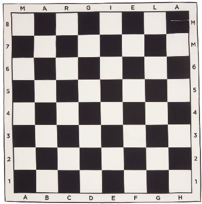MM6 Maison Margiela White Chess Board Scarf