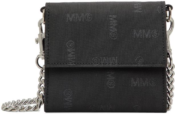 MM6 Maison Margiela Black Chain Wallet Shoulder Bag