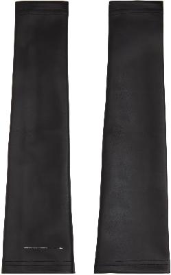 MM6 Maison Margiela Black Faux-Leather Sleeves