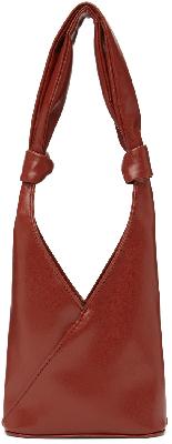 MM6 Maison Margiela Red Faux-Leather Messenger Bag