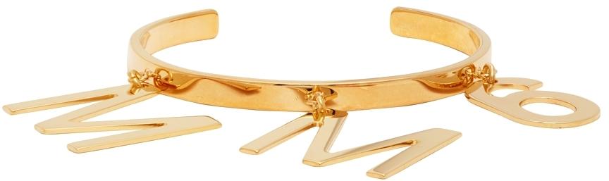 MM6 Maison Margiela Gold Logo Charm Bracelet