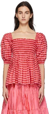 Molly Goddard Pink & Red Axel Blouse