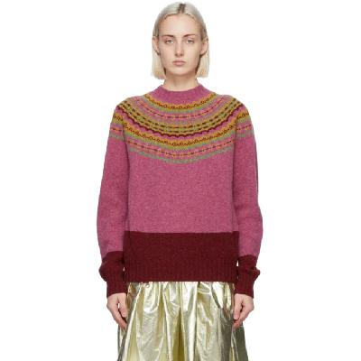 Molly Goddard Pink & Red Benny Sweater