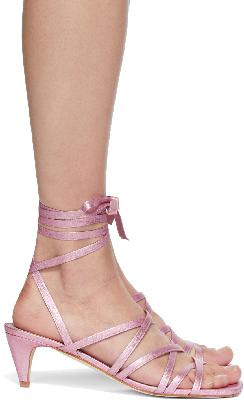 Molly Goddard Pink Metallic Cilla Sandals