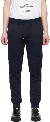 Moncler Navy Logo Embroidered Lounge Pants
