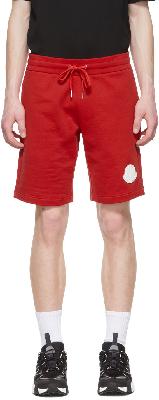 Moncler Red Cotton Shorts