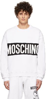 Moschino White Logo Panel Sweatshirt