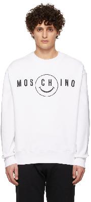 Moschino White Smiley Edition Sweatshirt