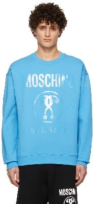 Moschino Blue Logo Print Sweatshirt