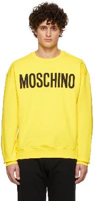 Moschino Yellow Logo Print Sweatshirt