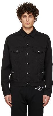 Moschino Black Smiley Edition Cotton Gabardine Jacket