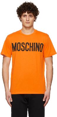 Moschino Orange Logo Print T-Shirt