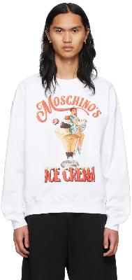 Moschino White Cotton 'Ice Cream' Sweatshirt