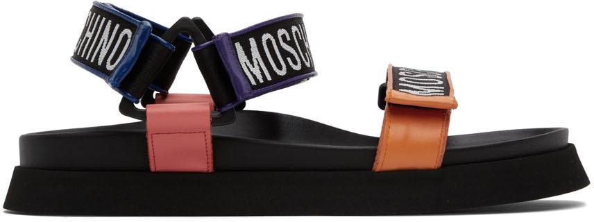 Moschino Multicolor Multi Logo Sandals