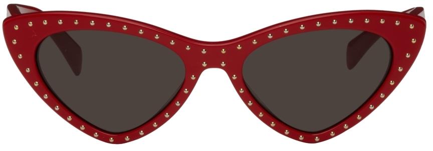 Moschino Red Cat-Eye Sunglasses