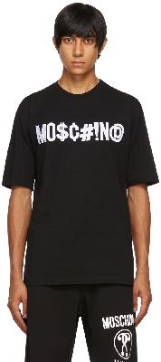 Moschino Black & White Symbols Logo T-Shirt