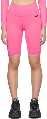MSGM Pink Micro Logo Bike Shorts